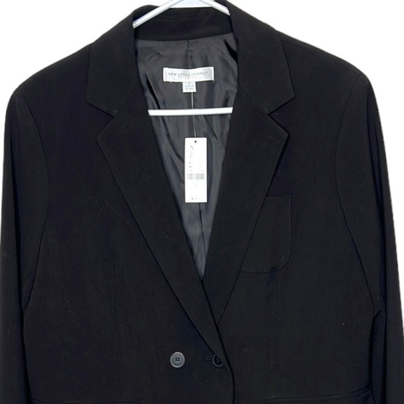 NWT New York & Company Black Relaxed Tailored Boyfriend Blazer - Picture 2 of 9